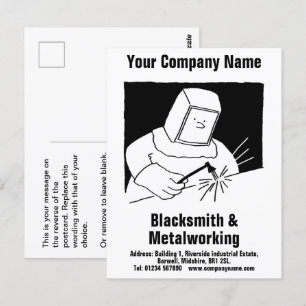 Blacksmith & Metalworking Services Postcard