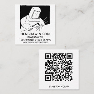 Blacksmith Promotional Square Business Card