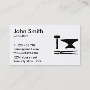 Blacksmith tools business card