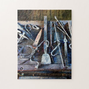 Blacksmith Tools on Table Jigsaw Puzzle