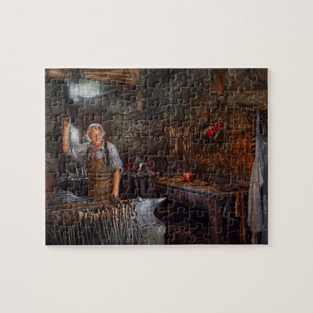Blacksmith - Working the forge Jigsaw Puzzle (Horizontal)