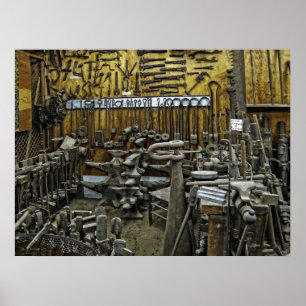 BLACKSMITH WORKS - 19th century Poster