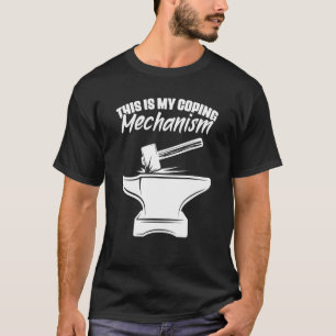 Blacksmithing Anvil Hammer Forging Metalworking Bl T-Shirt
