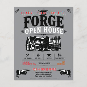 Blacksmithing Forge Open House Flyer
