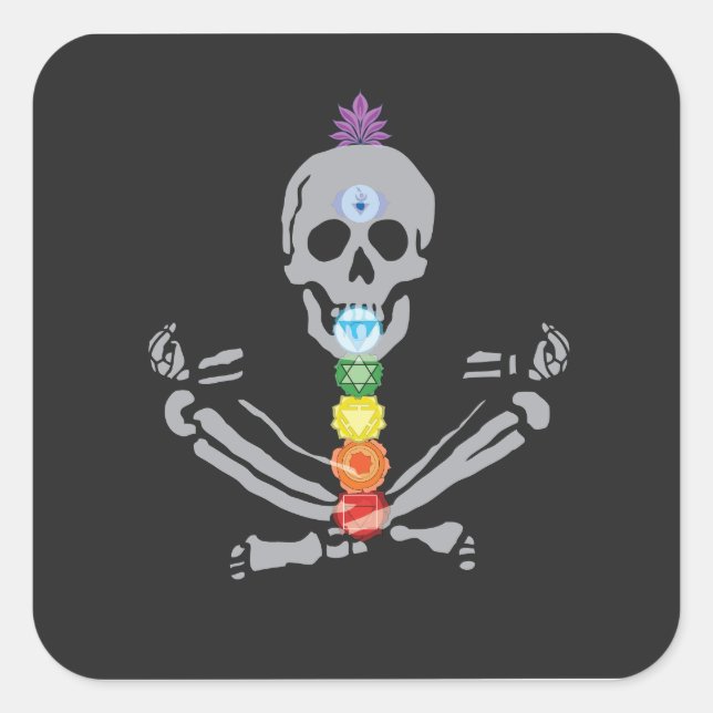 BlackStitch - Chakras Square Sticker (Front)