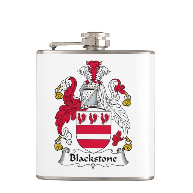 Blackstone Family Crest Hip Flask (Front)