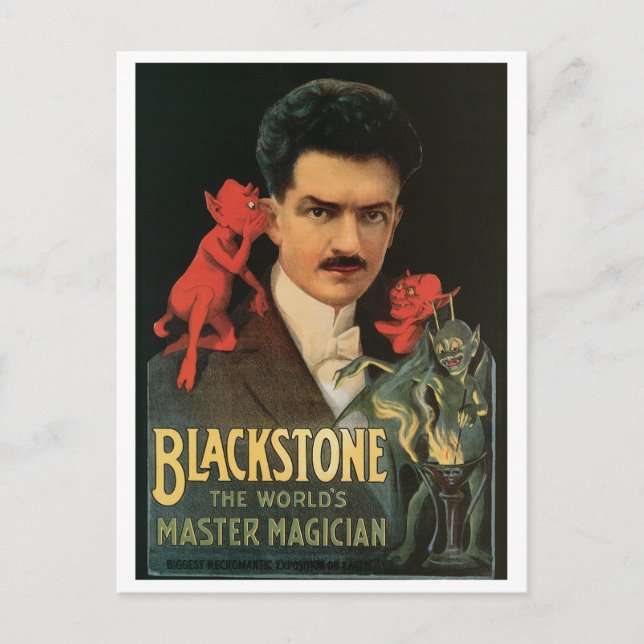 Blackstone ~ Master Magician Vintage Magic Act Postcard (Front)