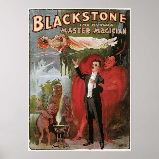 Blackstone, The World's Master Magician, 1934 Poster (Front)