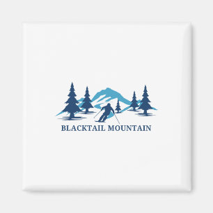 Blacktail Mountain Montana Ski Resort Skiing Skier Magnet