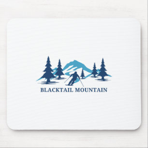 Blacktail Mountain Montana Ski Resort Skiing Skier Mouse Mat