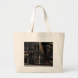 BlackTechnology Circuit Board Electronic Computer. Large Tote Bag