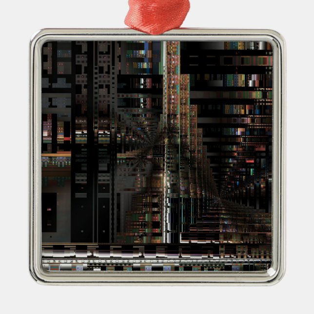 BlackTechnology Circuit Board Electronic Computer. Metal Tree Decoration (Front)