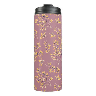 Blackthorn branches purple yellow  thermal tumbler