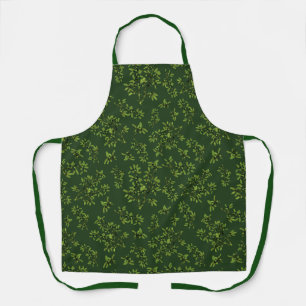 Blackthorn Dark Green Pattern Apron