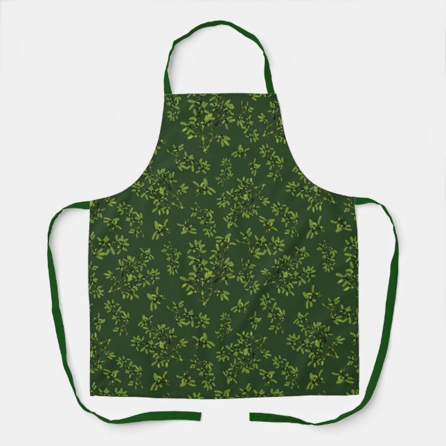 Blackthorn Dark Green Pattern Apron (Front)