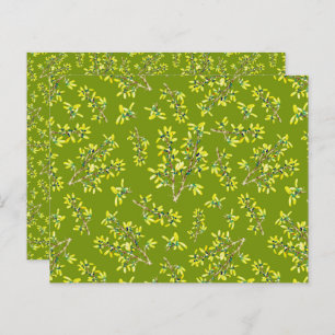 Blackthorn green scrapbook paper