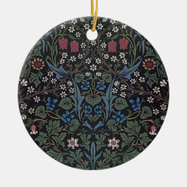 'Blackthorn' wallpaper design, 1892 Ceramic Tree Decoration (Front)