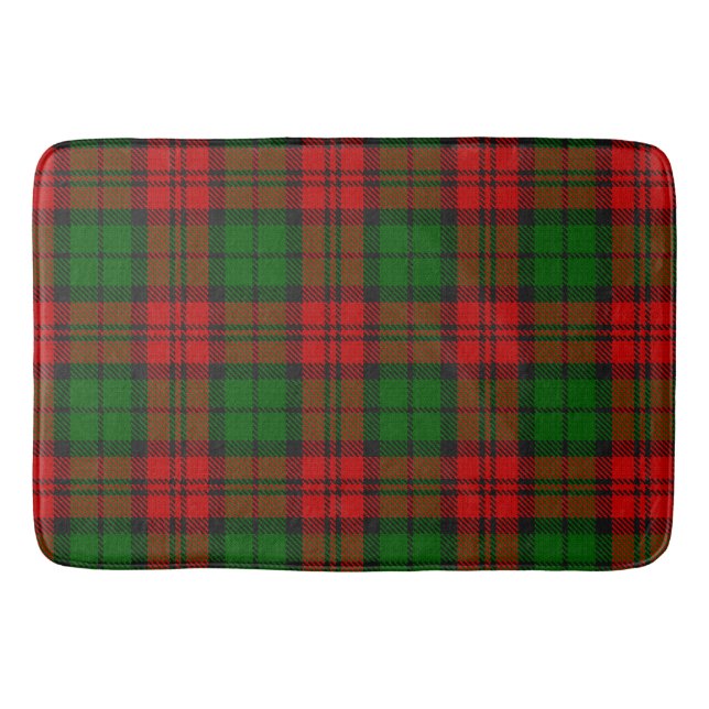 Blackwatch Campbell Tartan Red Green Plaid Bath Mat (Front)
