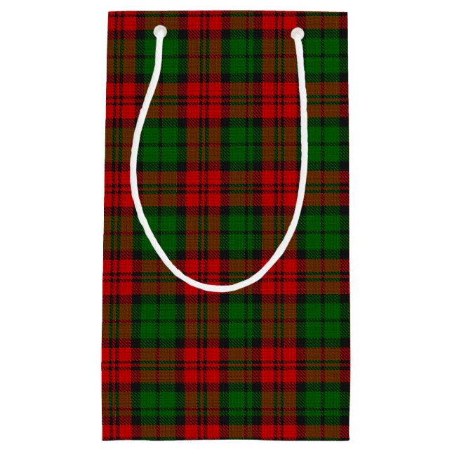 Blackwatch Campbell Tartan Red Green Plaid Small Gift Bag (Front)