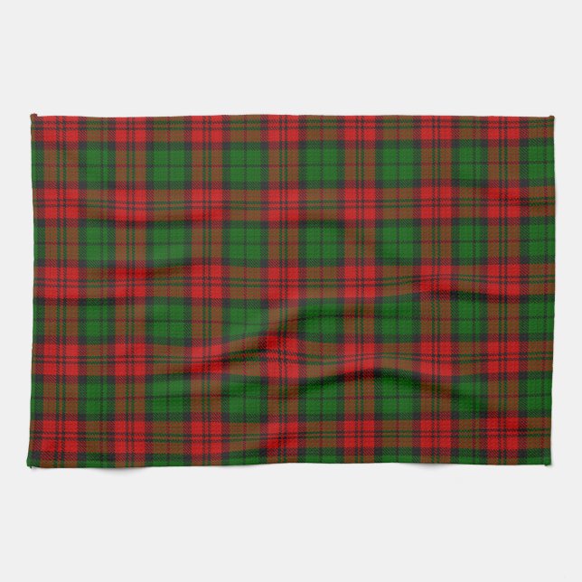 Blackwatch Campbell Tartan Red Green Plaid Tea Towel (Horizontal)