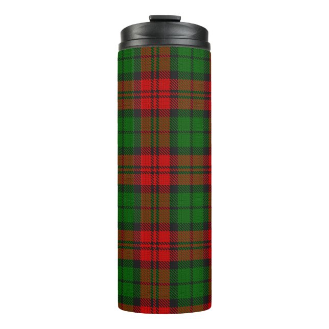 Blackwatch Campbell Tartan Red Green Plaid Thermal Tumbler (Front)