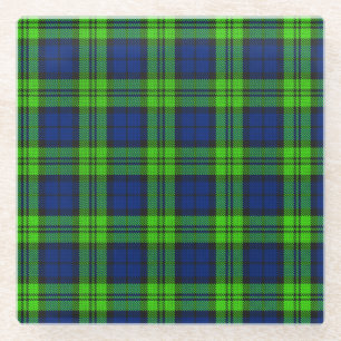 Blackwatch Plaid Tartan Glass Coaster