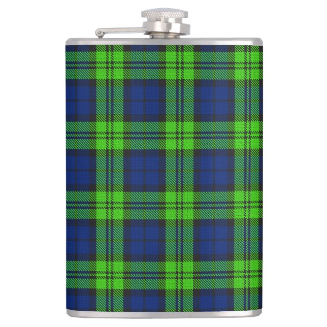 Blackwatch Plaid Tartan Hip Flask (Front)