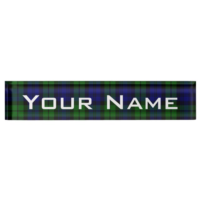 Blackwatch tartan Campbell clan Nameplate (Front)