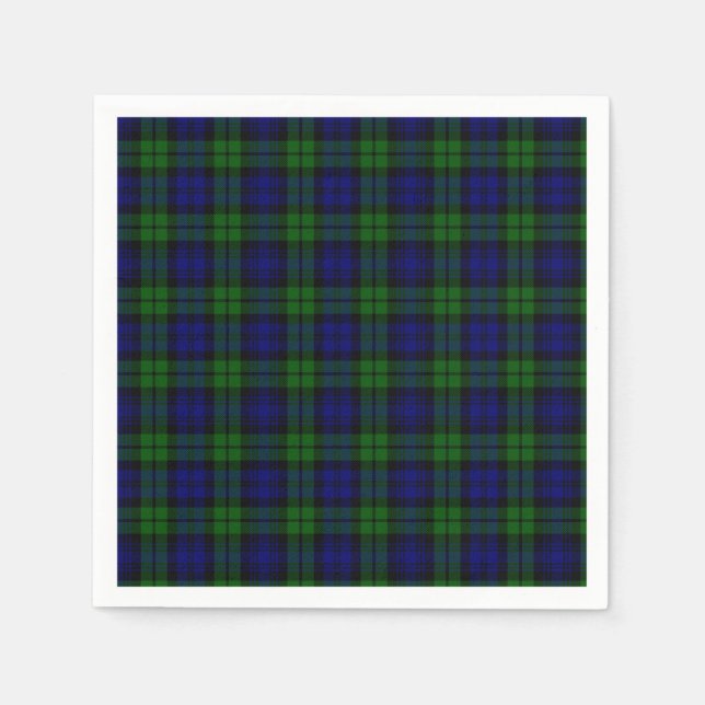Blackwatch tartan Campbell clan Napkin (Front)