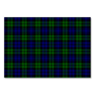 Blackwatch tartan Campbell clan Table Number