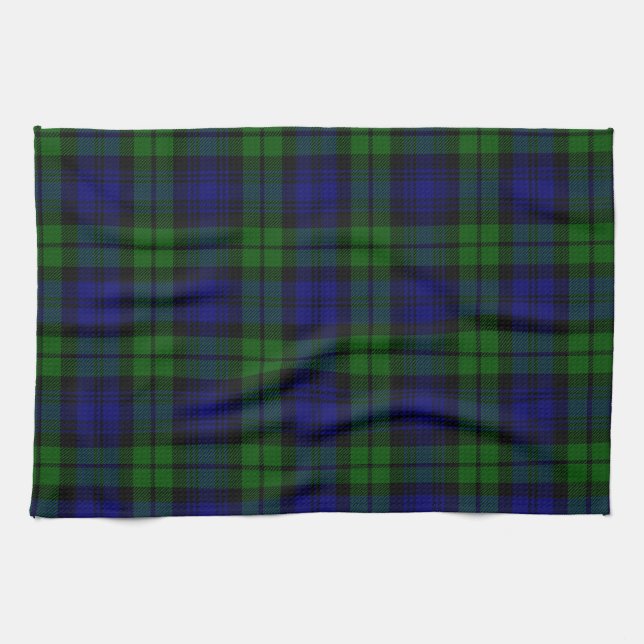 Blackwatch tartan Campbell clan Tea Towel (Horizontal)