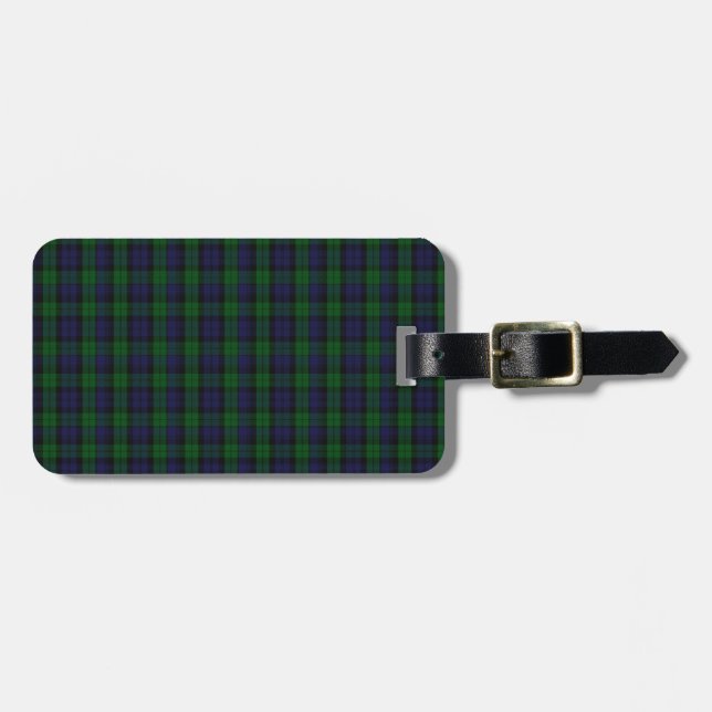 Blackwatch Tartan Luggage Tag (Front Horizontal)