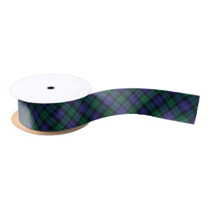 Blackwatch Tartan Royal Scottish Plaid Pattern Satin Ribbon