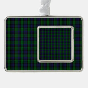 Blackwatch Tartan Silver Plated Framed Ornament