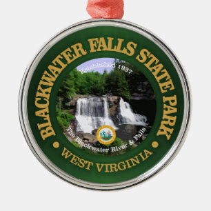 Blackwater Falls SP Metal Tree Decoration