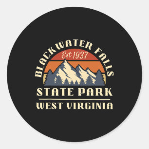 Blackwater Falls State Park West Virginia Mountain Classic Round Sticker