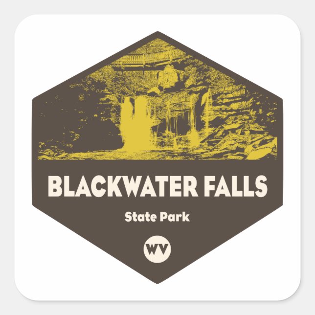 Blackwater Falls State Park West Virginia Square Sticker (Front)