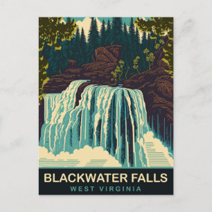 Blackwater Falls, West Virginia, Travel Postcard