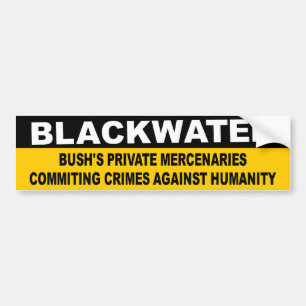 blackwater mercenaries bumper sticker