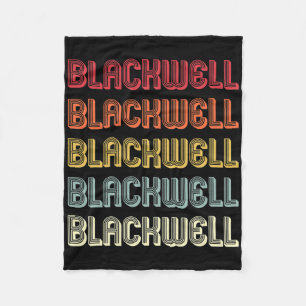 Blackwell Gift Surname Funny Retro Vintage Birthda Fleece Blanket