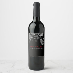 BlackWhite Wine Label Wedding, Christmas, New Year