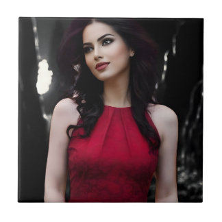 BlackWhiteRed ceramic tile