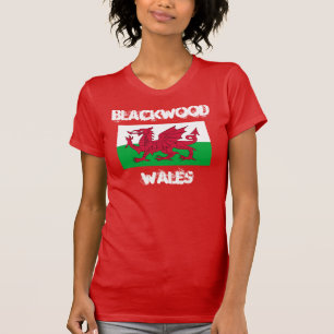 Blackwood, Wales with Welsh flag T-Shirt