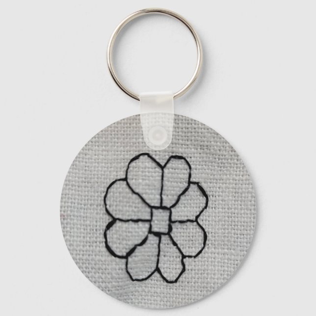 Blackwork embroidery keychain (Front)