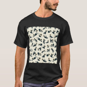 Blacky Catmomeow Pattern   T-Shirt