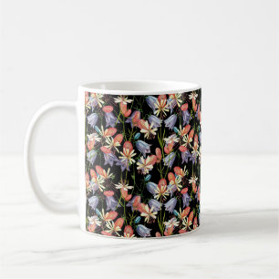 Bladder campion and Bells flowers. Watercolor set Coffee Mug