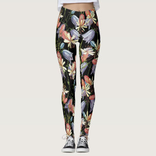 Bladder Campion Bells: Watercolor Floral Leggings