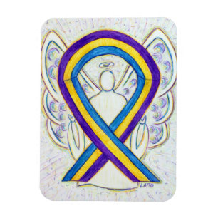 Bladder Cancer Awareness Angel Ribbon Gift Magnet