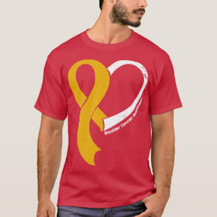 Bladder Cancer Awareness Hople Love Heart Ribbon H T-Shirt
