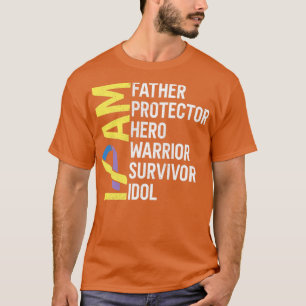 Bladder Cancer Awareness I Am Father Hero Warrior T-Shirt